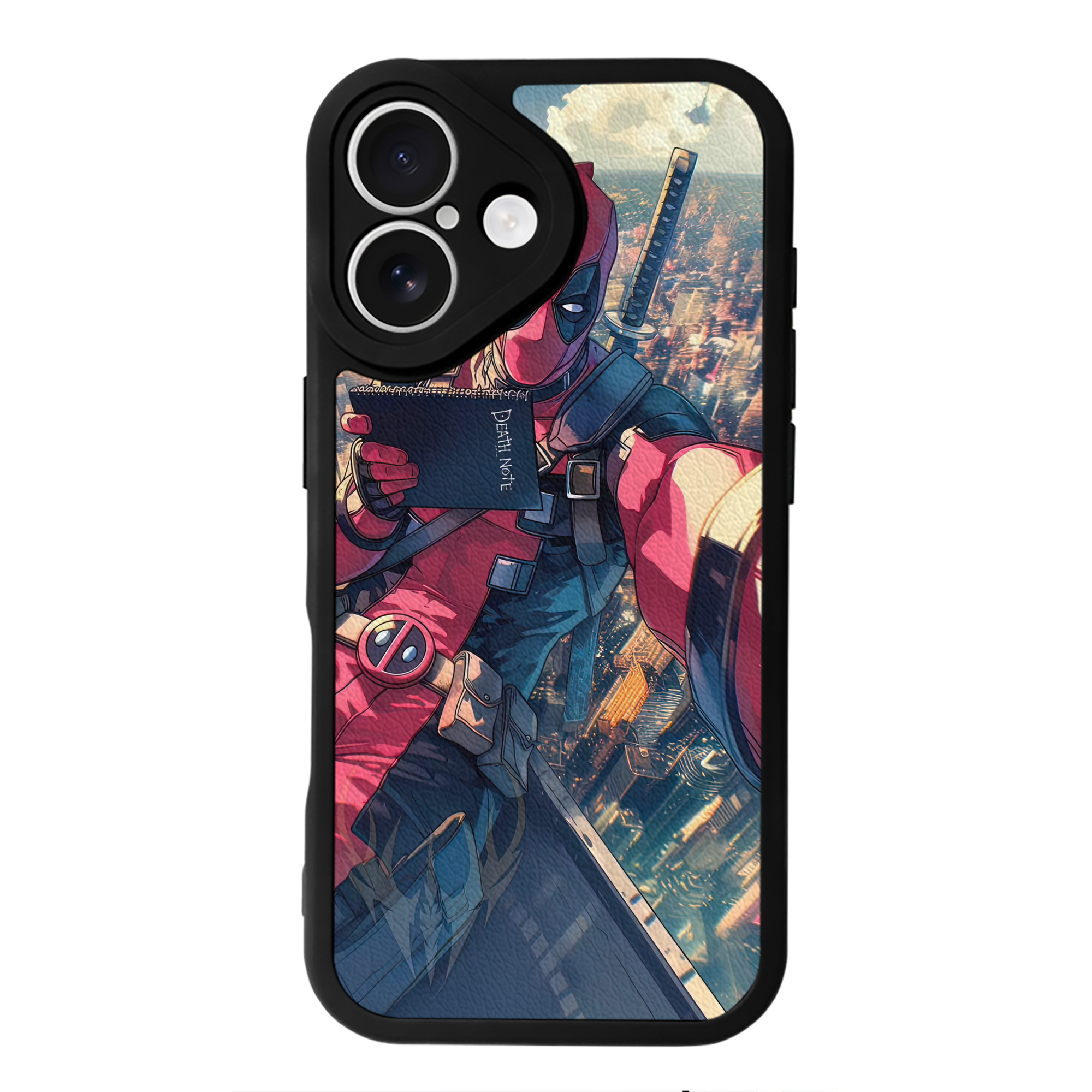 （画像用） Deadpool デッドプール 【iPhone 16シリーズ対応】シリコンスマホケース（レザー調） 材質：シリコン